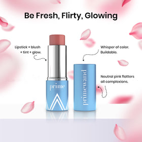 Prime Prometics close-up of creamy stick texture, blends smoothly for hydration