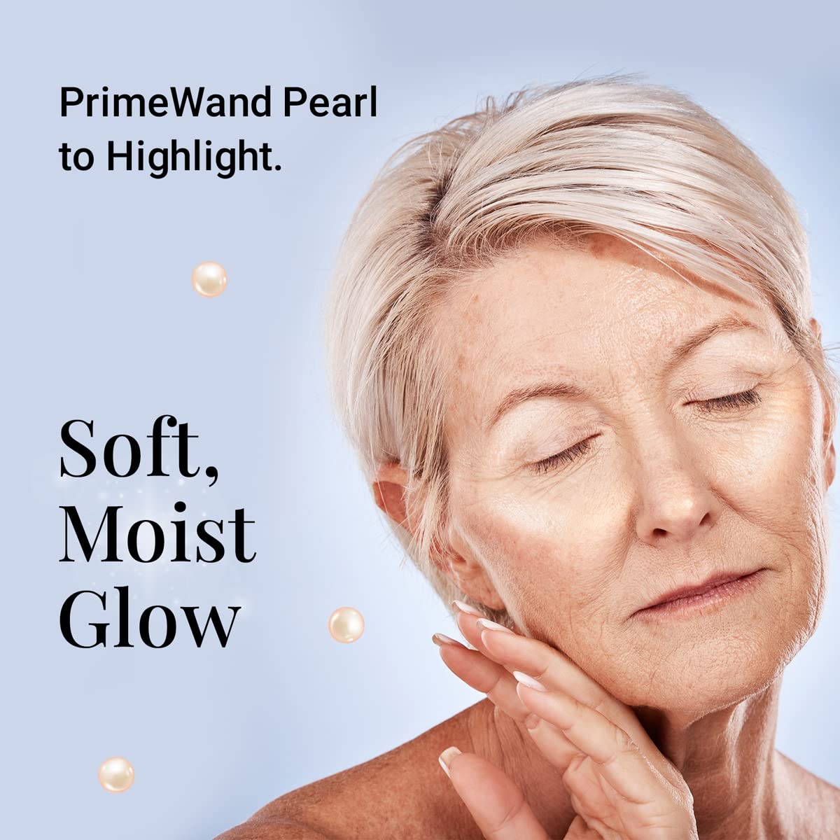 PRIME PROMETICS product applied to inner eye corner brightening the gaze benefit