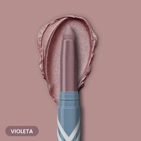 PRIME PROMETICS swatch on arm showing Violeta payoff for brightening tired lids