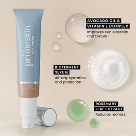 Prime Prometics swatch on skin Ivory shade showing true color and pore-blurring