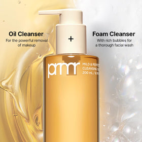 Primera bottle next to hand for scale, clear 200ml size for travel and daily use