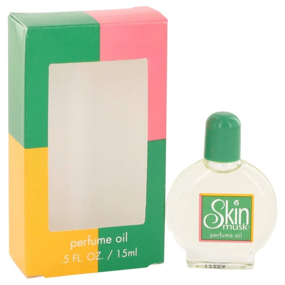 Prince Matchabelli Skin Musk front bottle showing compact travel-size and nourishing finish