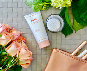 Principal Secret lifestyle shot on bathroom shelf suggesting daily routine ease