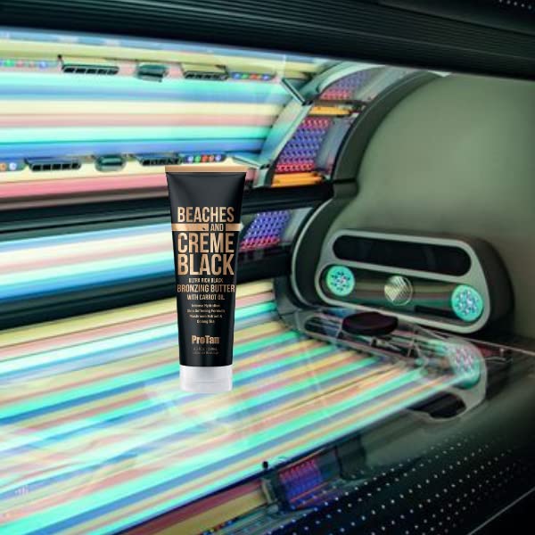Pro Tan label detail highlighting DHA, tyrosine and botanical ingredients