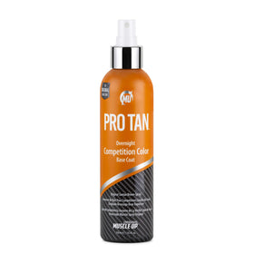 Pro Tan bottle front view showing label and deep suntan brown benefit
