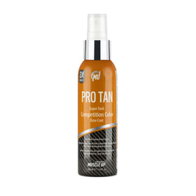 Pro Tan front bottle view showing label and 3.4 oz size, clear professional packaging benefit