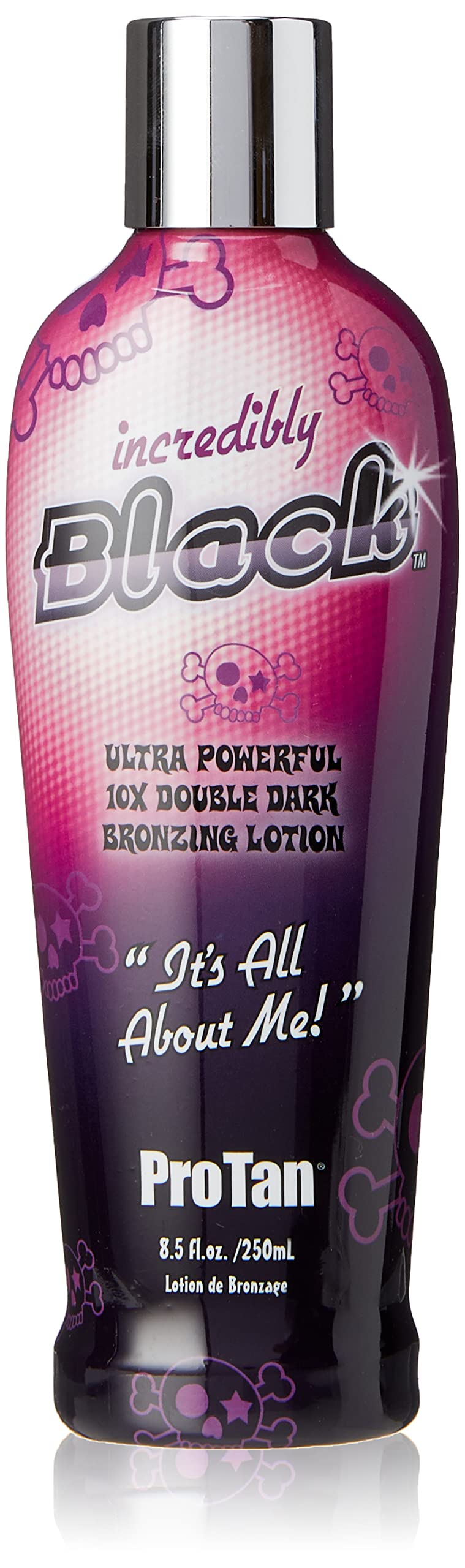 Pro Tan front bottle showing label and 8.5 oz size, clear product benefit