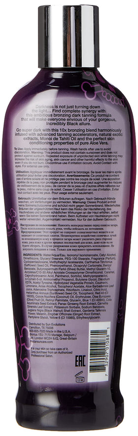 Pro Tan lotion texture close-up on pump, shows smooth non-greasy finish