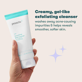 Proactiv gel-cream texture close-up with beads showing gentle exfoliation