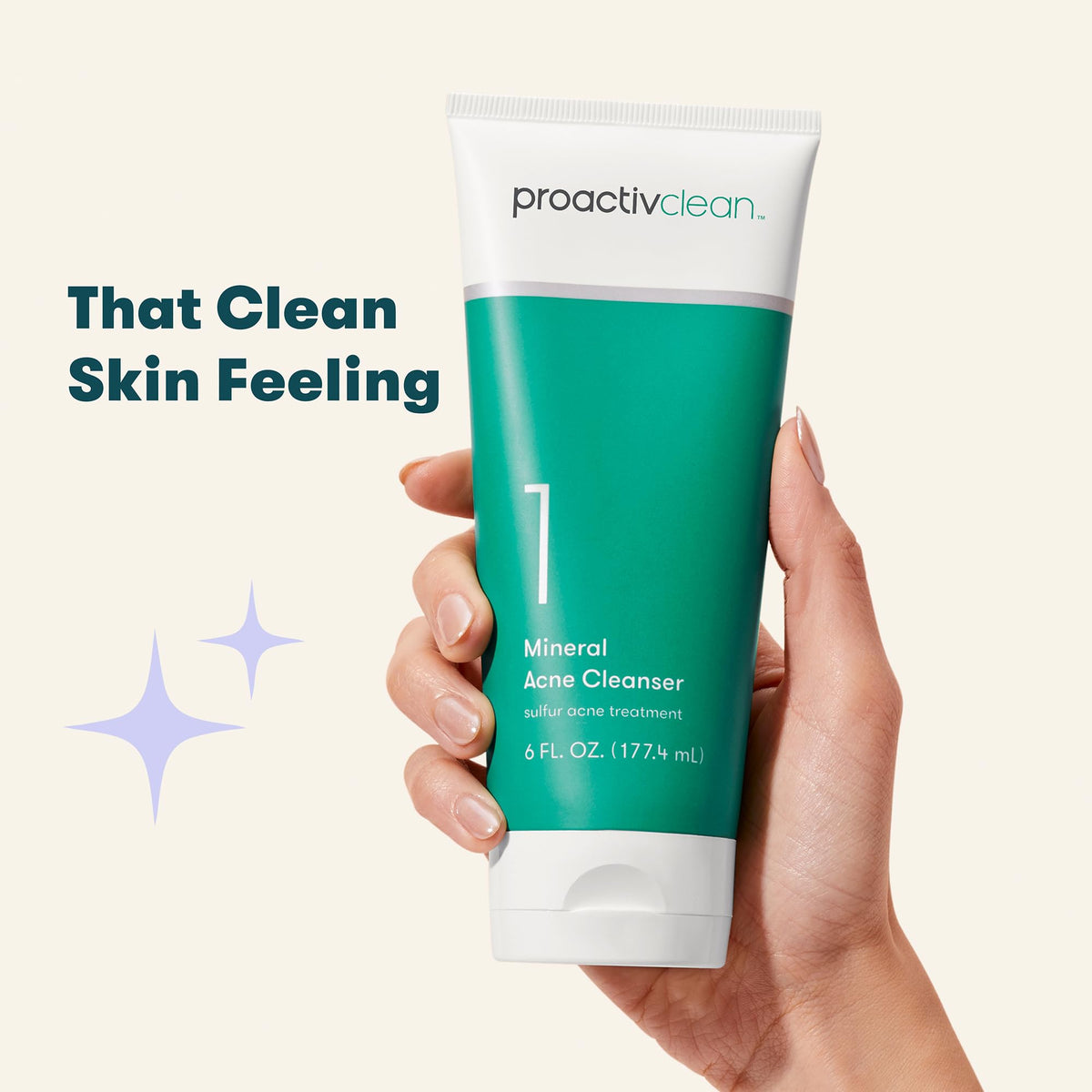 Proactiv Clean in bathroom routine with device and towel illustrating daily use benefit
