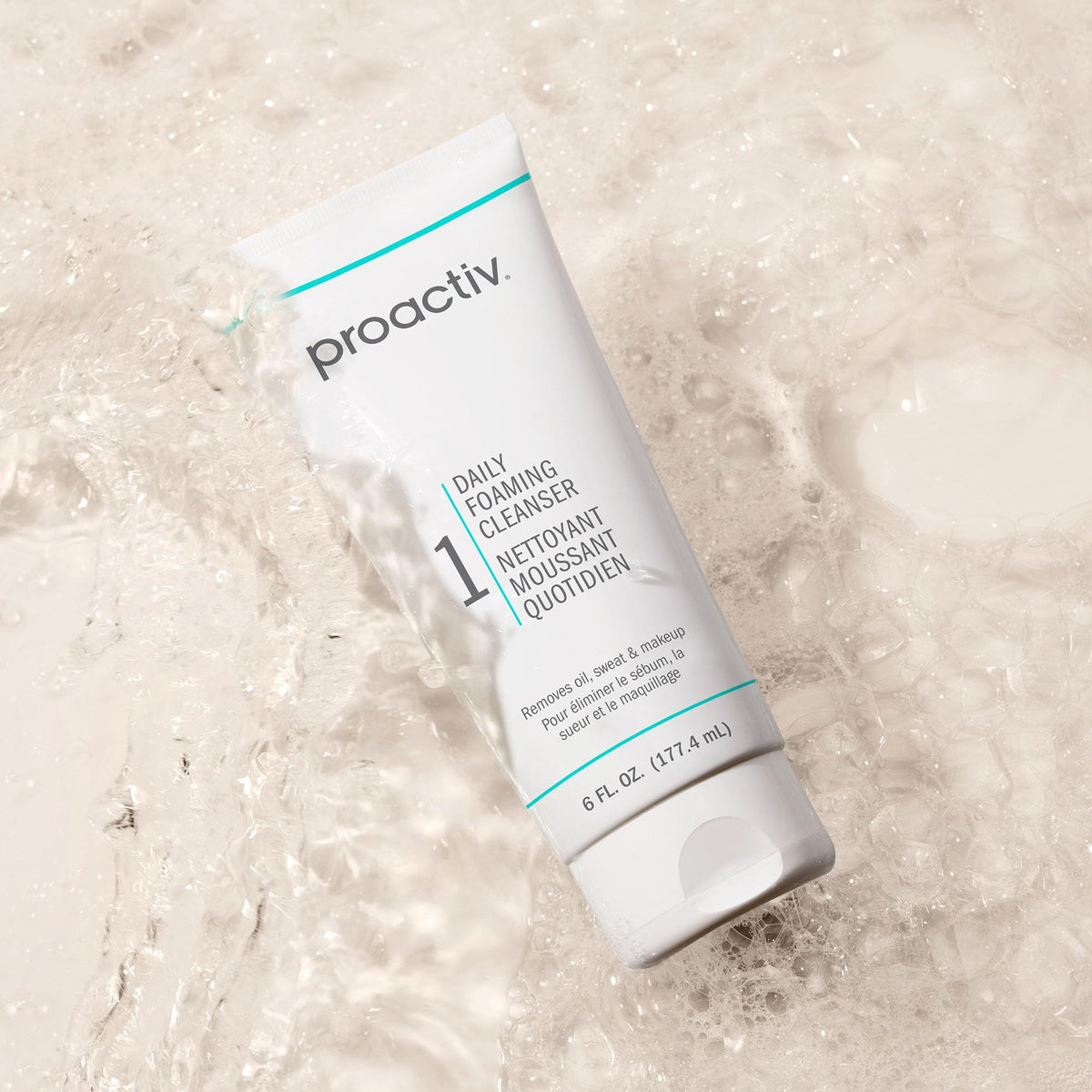 Proactiv cleanser on bathroom sink depicting daily skincare routine