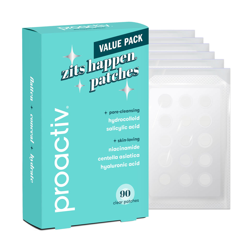 Proactiv front packaging showing 90-count patch pack and benefits