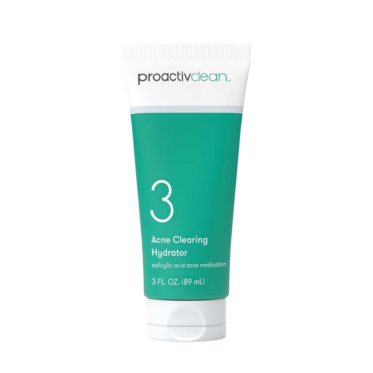 Proactiv front packaging showing 3 oz hydrator and clear acne treatment benefits