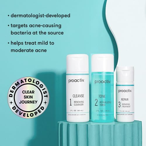 Proactiv kit next to a ruler showing compact 30-day sizes ideal for travel and trial