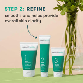 Proactiv serum on bathroom counter in daily routine demonstrating easy morning and night use