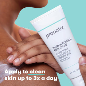 Proactiv in shower bathroom setting suggesting daily use for smoother skin