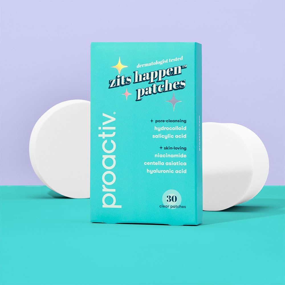 Proactiv patch applied on facial blemish offering discreet protection