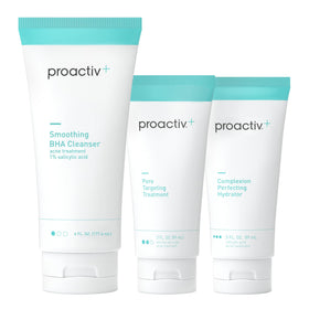 Proactiv front packaging showing full 3-step kit and benefit clarity