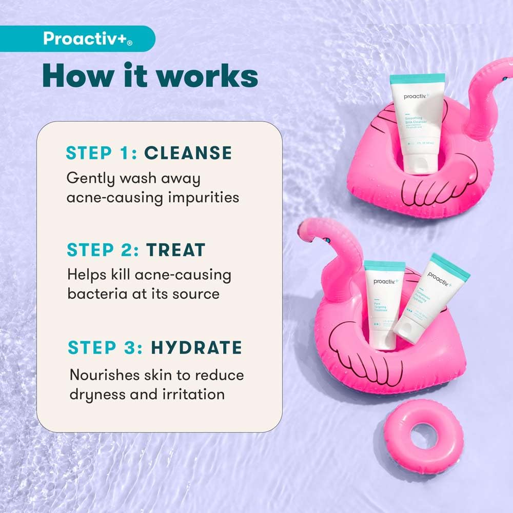 Proactiv benzoyl peroxide treatment applied to fingertip targeting blemishes