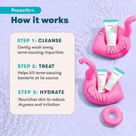 Proactiv benzoyl peroxide treatment applied to fingertip targeting blemishes