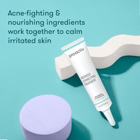 Proactiv being applied to a blemish on jawline, demonstrates calming effect and spot treatment use