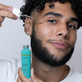 Proactiv bottle in hand showing size and portability benefit for daily use
