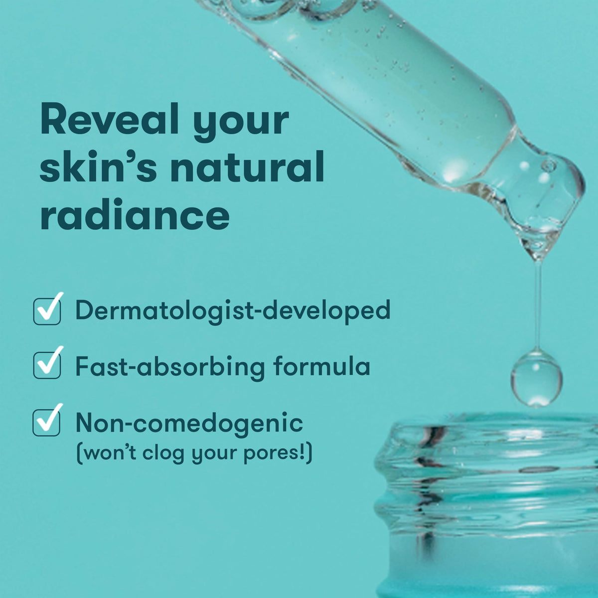 Proactiv close-up texture of serum showing lightweight finish and quick absorption