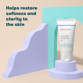 Proactiv gel applied to cheek highlighting targeted blackhead reduction benefit