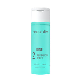 Proactiv toner front packaging showing bottle and sizing benefit