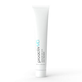 ProactivMD adapalene gel front packaging showing tube and label, clear acne treatment benefit