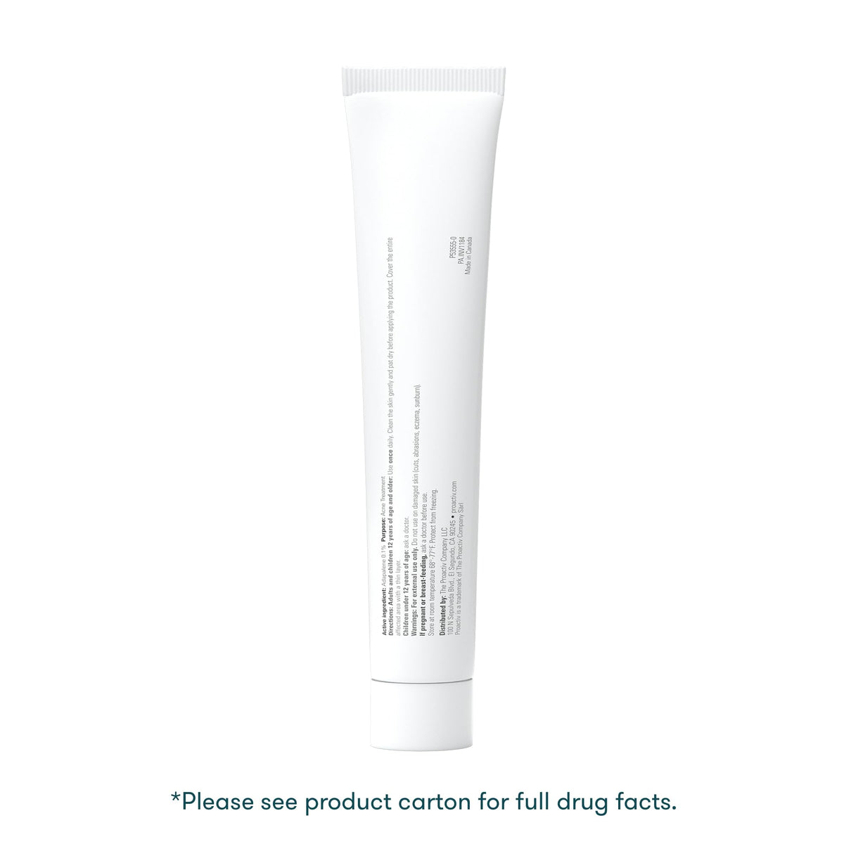 ProactivMD adapalene gel texture close-up on fingertip, illustrates quick-absorbing consistency