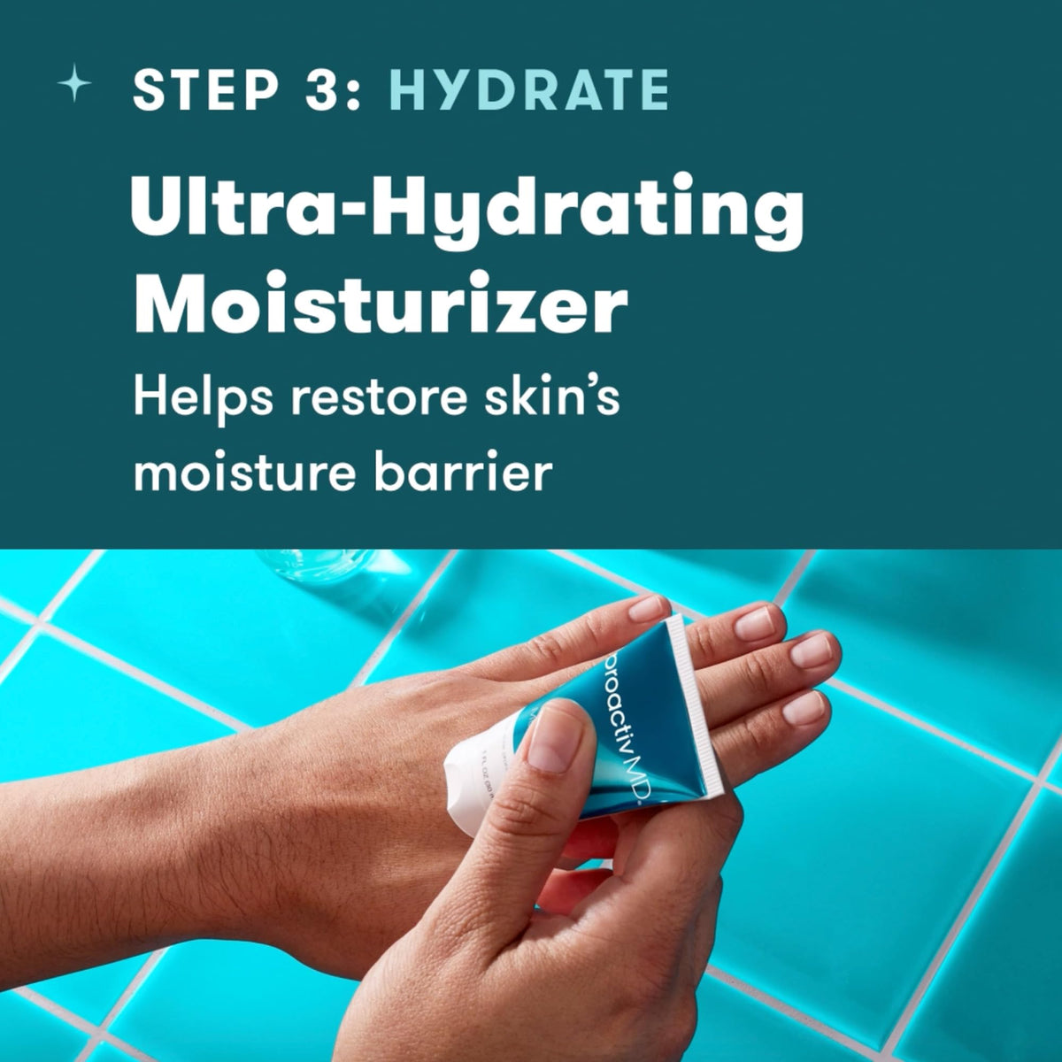 ProactivMD products next to hand for scale showing compact 30-day sizes
