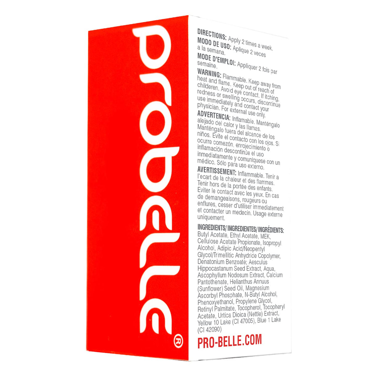 Probelle before and after nails showing reduced biting appearance and healthier nails benefit