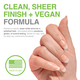 Probelle on painted and natural nails showing clear gloss and protective benefit
