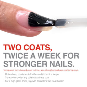 Probelle clear polish swatch displaying high-gloss finish and shine
