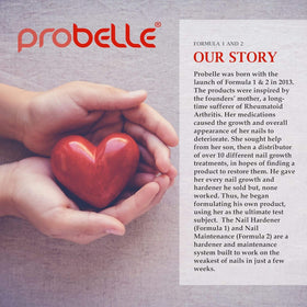 Probelle bottle beside hand for scale showing compact travel-friendly benefit