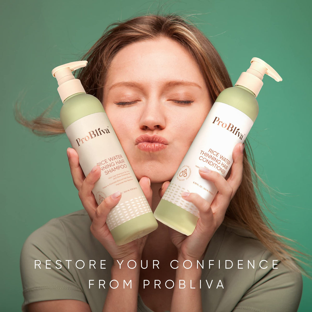 ProBliva shampoo lather close-up, gentle cleansing and softening benefit