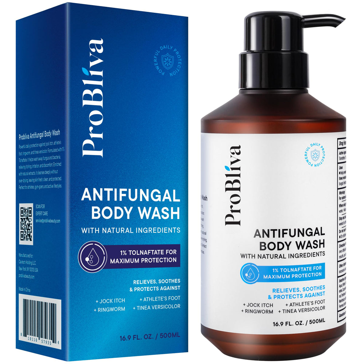ProBliva front packaging showing medicated antifungal benefits