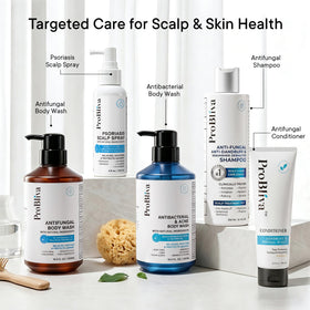 ProBliva spray on bathroom counter as part of daily scalp routine