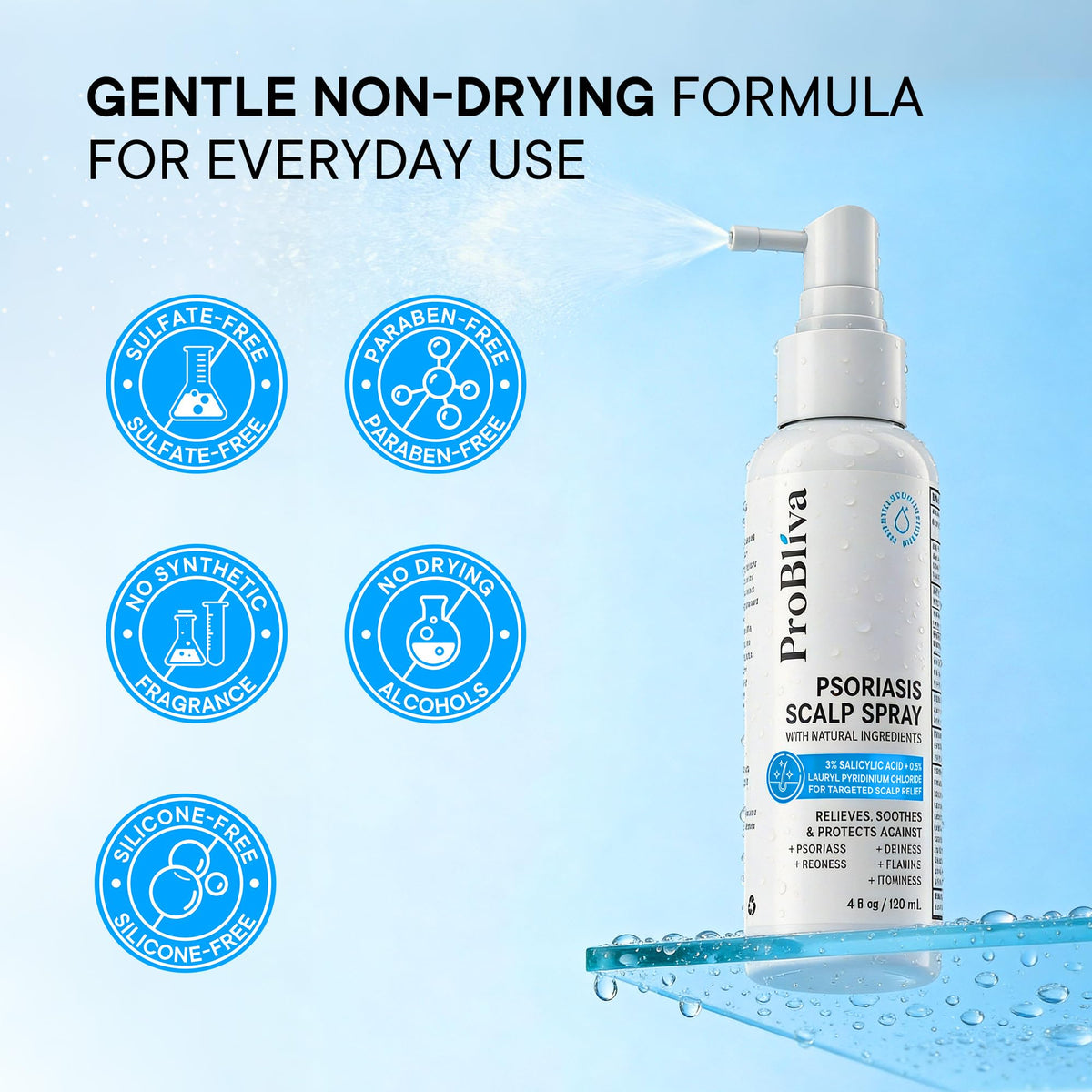 Back label close-up of ProBliva showing active and supporting ingredients