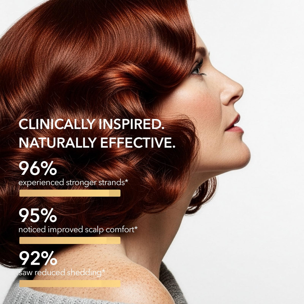 ProBliva lifestyle image of woman brushing hair showing improved manageability