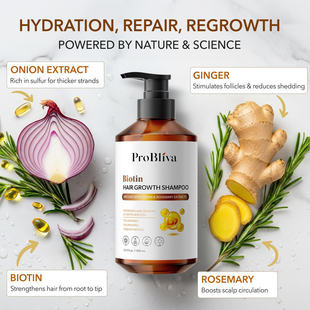 ProBliva onion conditioner crème texture demonstrating smooth hydration