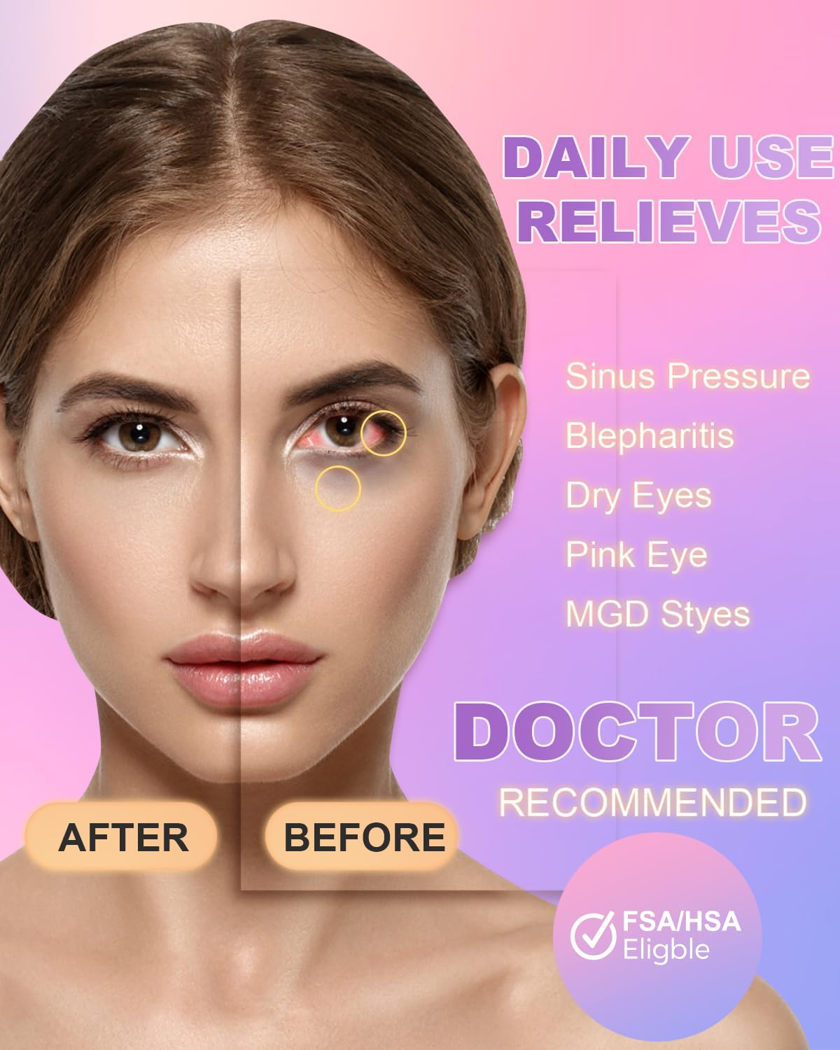 ProCIV single disposable steam eye mask removed from pouch