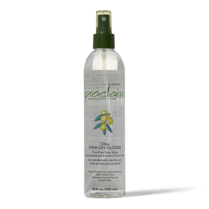 Proclaim bottle front view showing label and benefits for detangling