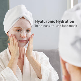 PROcure mask applied on model calming and evening skin tone