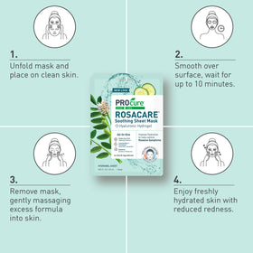PROcure single packet opened revealing saturated sheet mask