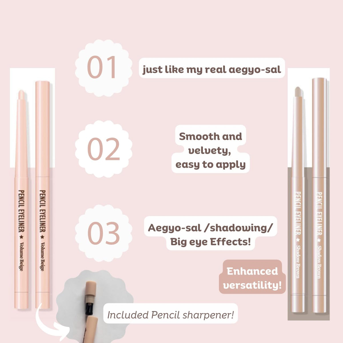 Produco thebom application under-eye step showing placement to create subtle aegyo sal