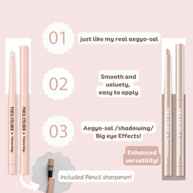 Produco thebom application under-eye step showing placement to create subtle aegyo sal