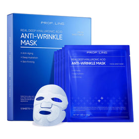 PROF.LING front packaging showing five individually wrapped masks and benefits