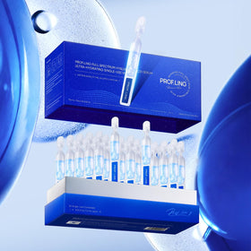 PROFLING hand holding vial for scale, showing travel-friendly single dose benefit